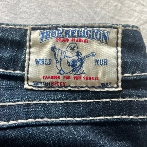 Vintage True Religion Indigo low rise Flare Jeans; women’s 29 - Picture 7 of 8